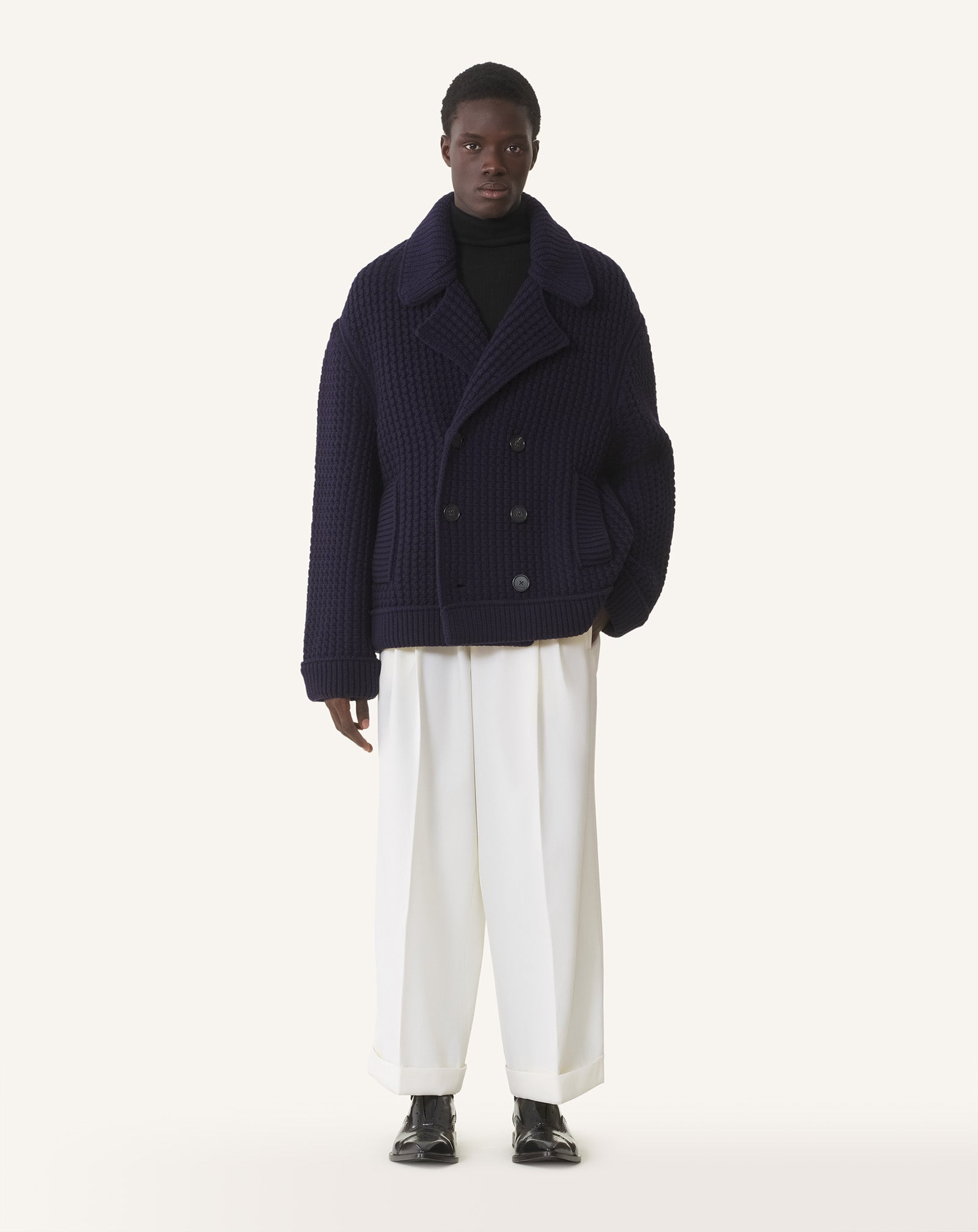 RELAXED-FIT WOOL PEACOAT - 2