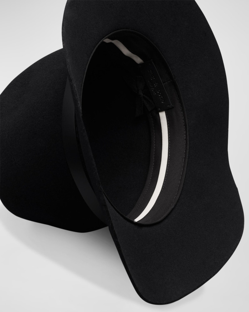 rag & bone Wool Fedora With Leather Band outlook