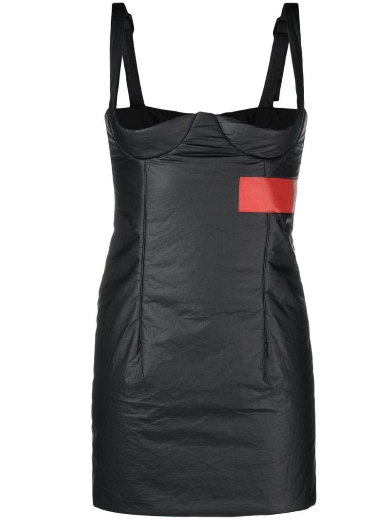 logo print sleeveless minidress - 1