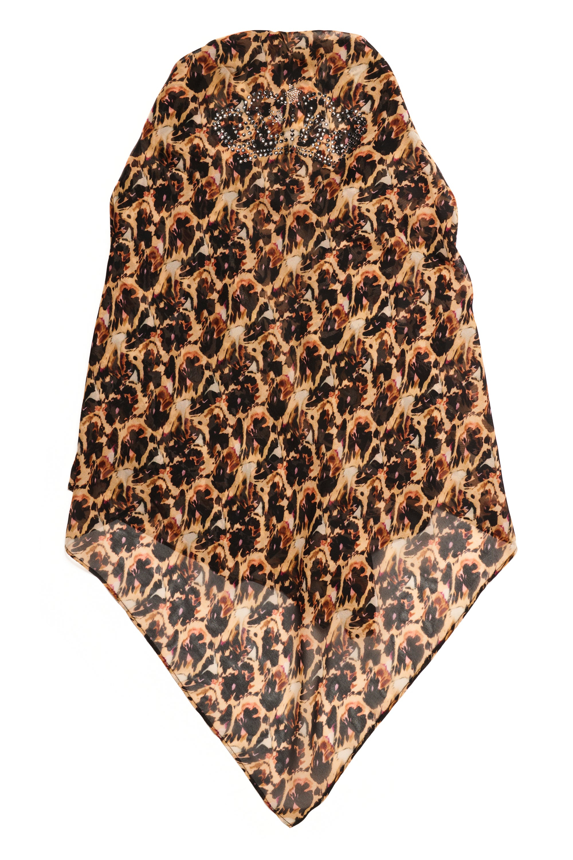 LEOPARD PEONY PRINCESS FOULARD SCARF - 4