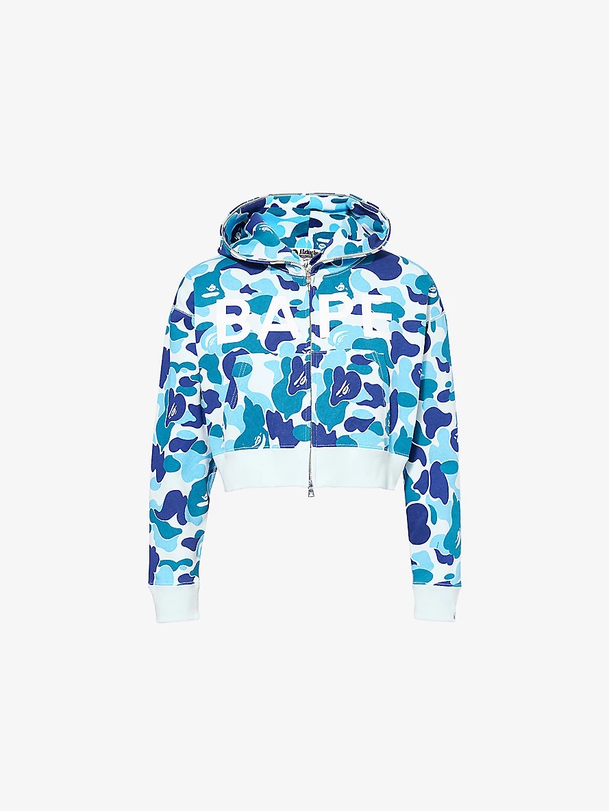 Camouflage Brand-Print Cotton-Jersey Hoody - 1