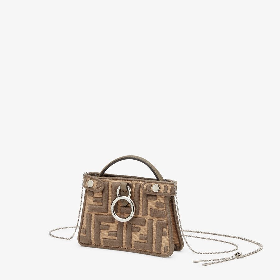 Gray FF canvas charm - 2