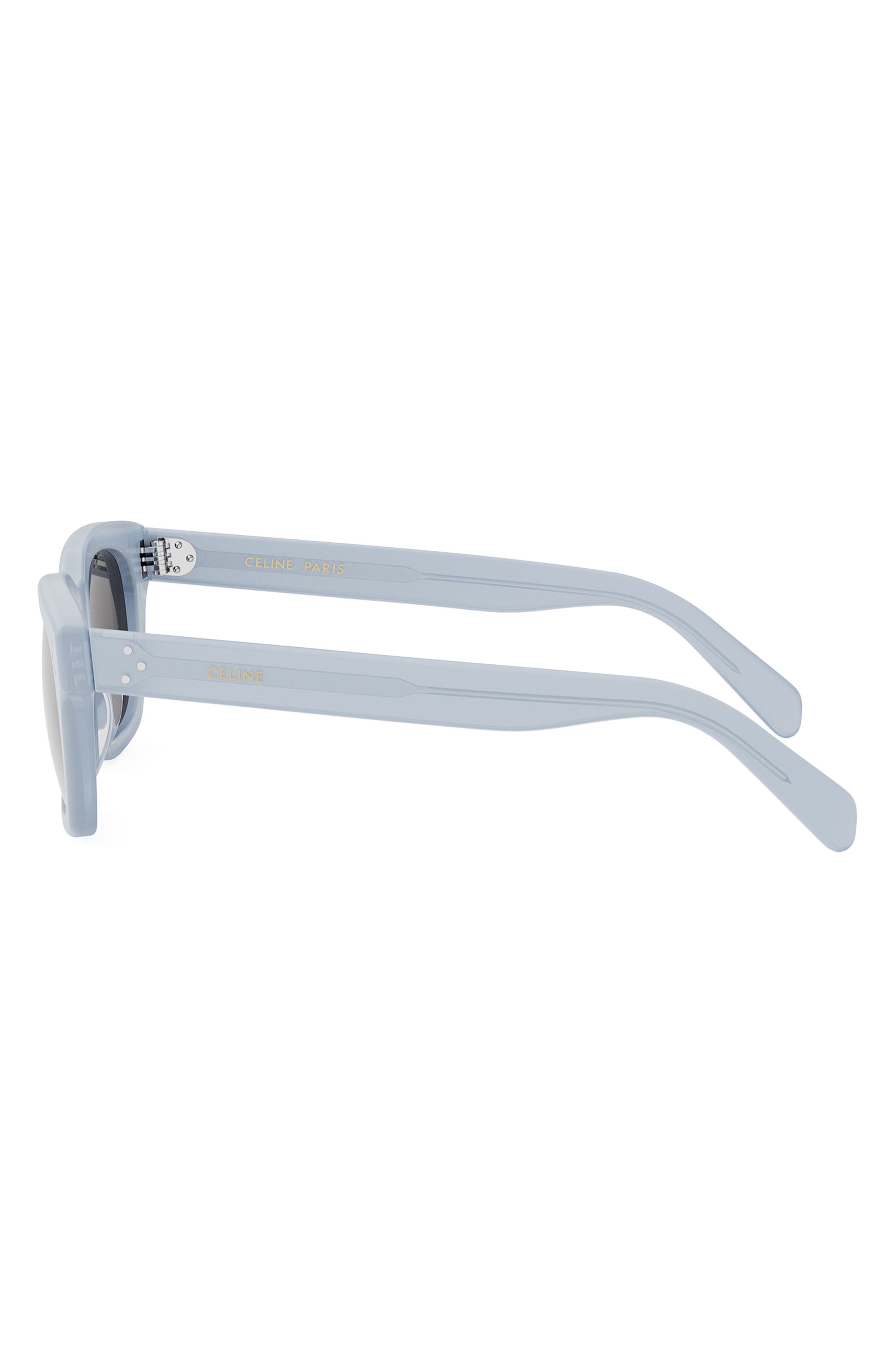 CELINE Bold 3 Dots 50mm Square Sunglasses in Grey/Other /Smoke at Nordstrom - 3