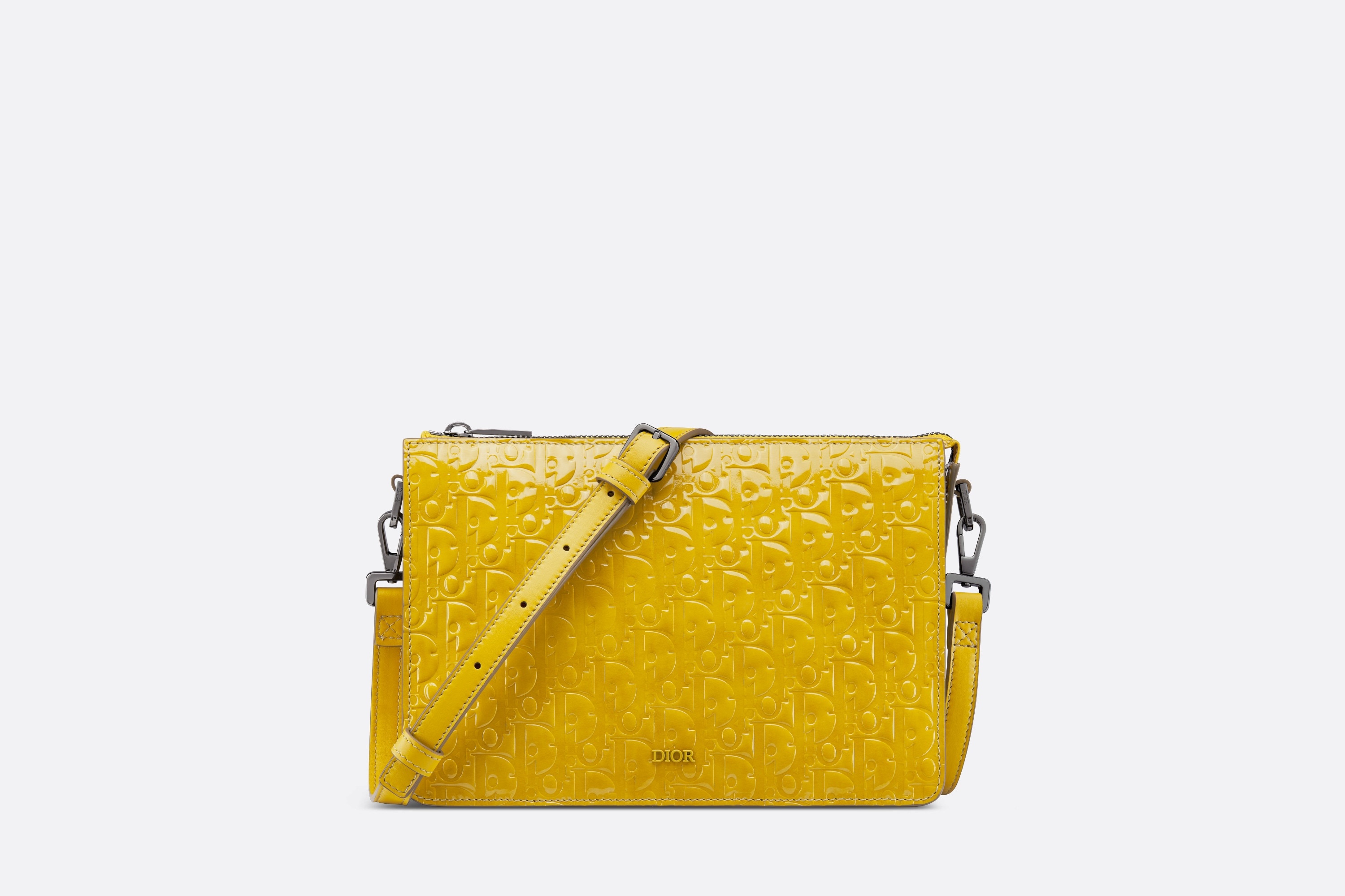 Card Holder Yellow Dior Oblique Gravity Leather