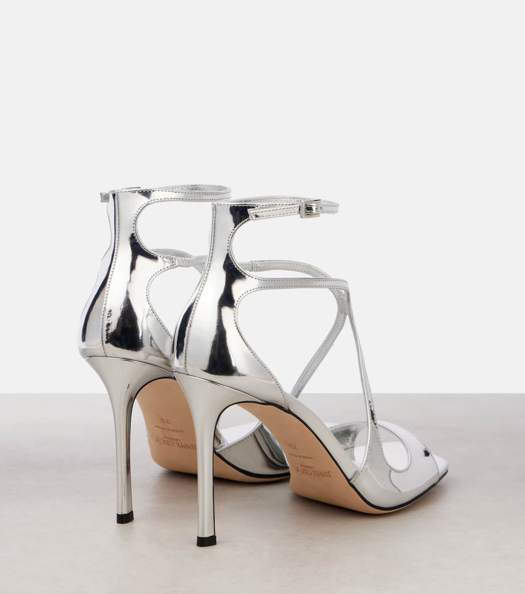 Azia metallic leather sandals - 3