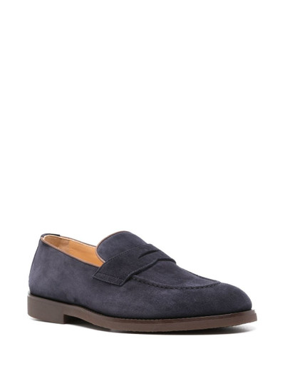 Brunello Cucinelli penny-slot suede loafers outlook