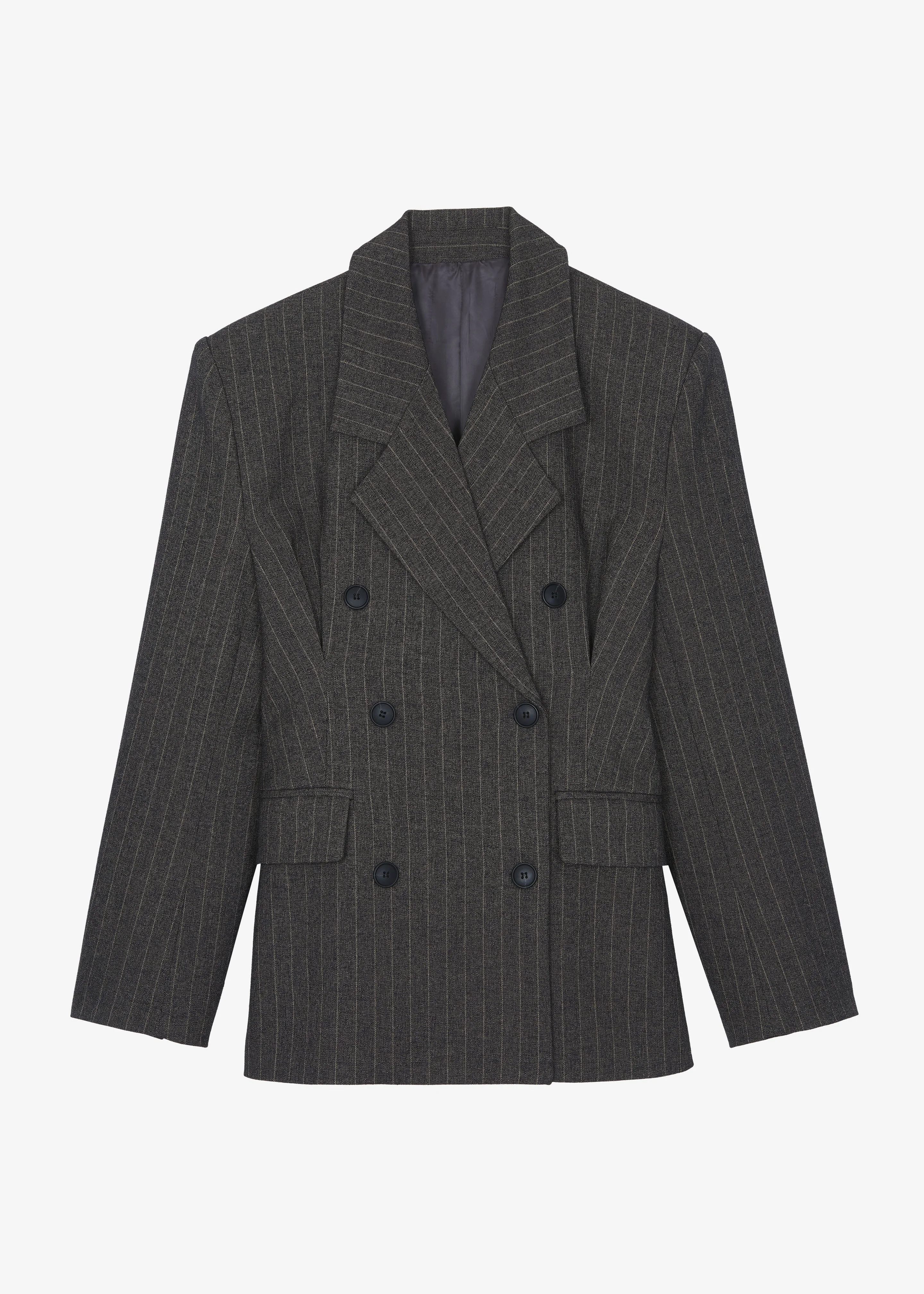 Tenby Striped Cinched Blazer - Brown Melange - 1