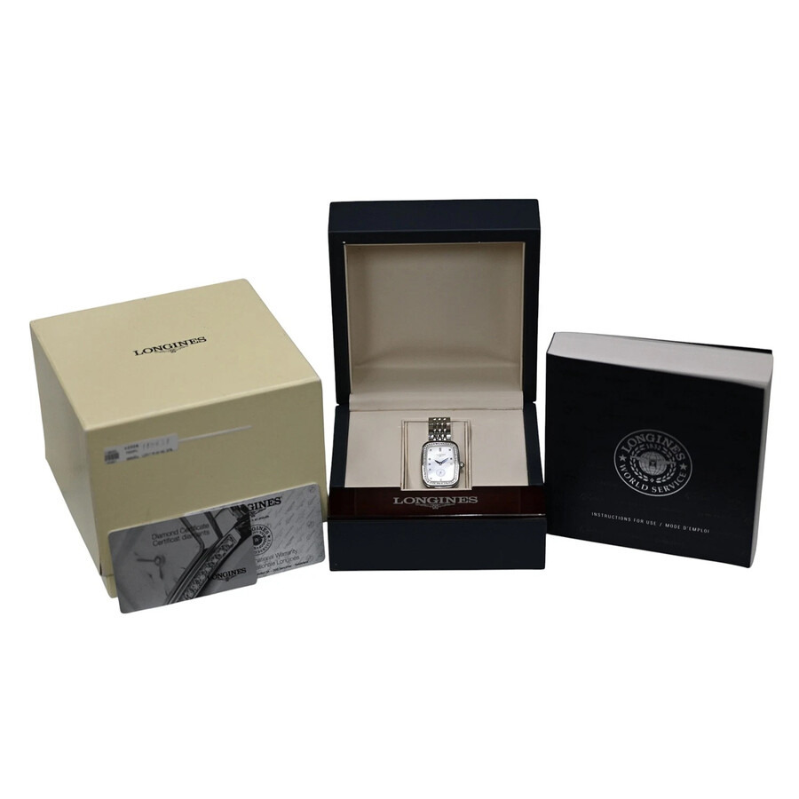 Pre-owned Longines Equestrian Collection Quartz Diamond Silver Dial Ladies Watch L6.142.0.87.6 - 2
