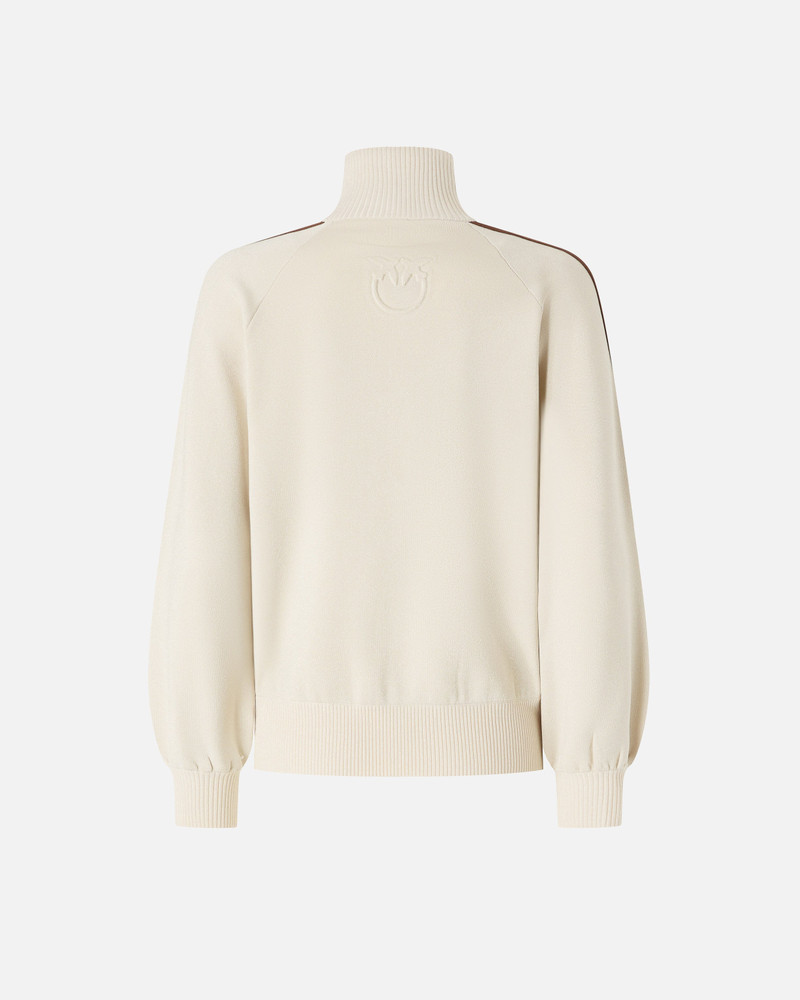 PINKO ZIPPED SWEATSHIRT WITH LOVE BIRDS LOGO outlook