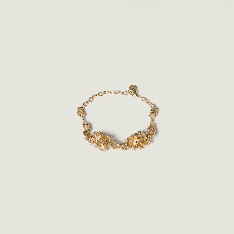 Metal bracelet with crystals 1