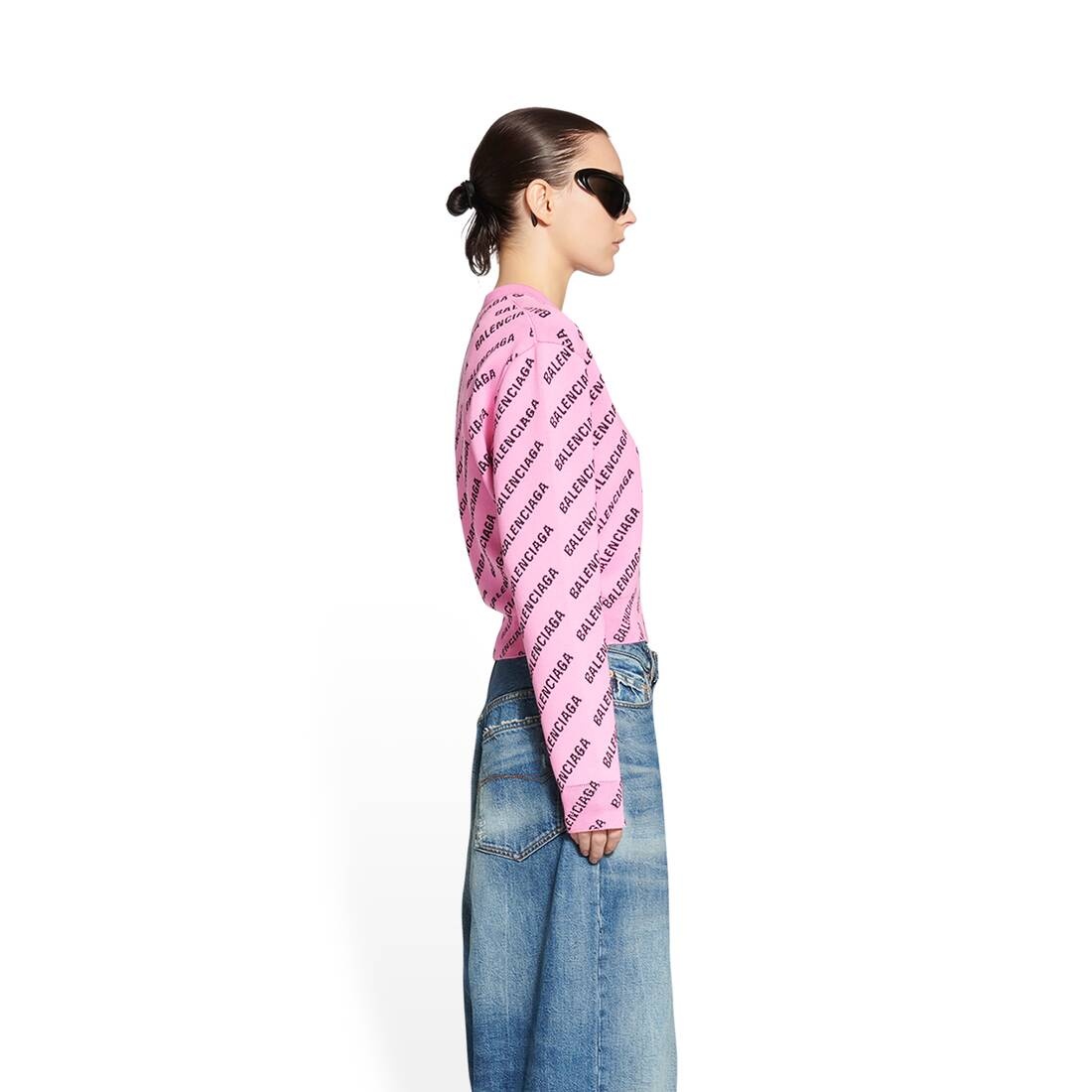 mini allover logo cropped sweater - 3