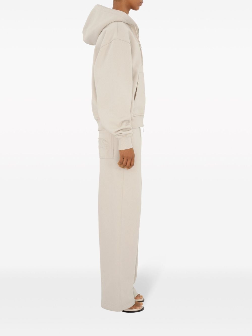 logo-embroidered cotton track pants - 3