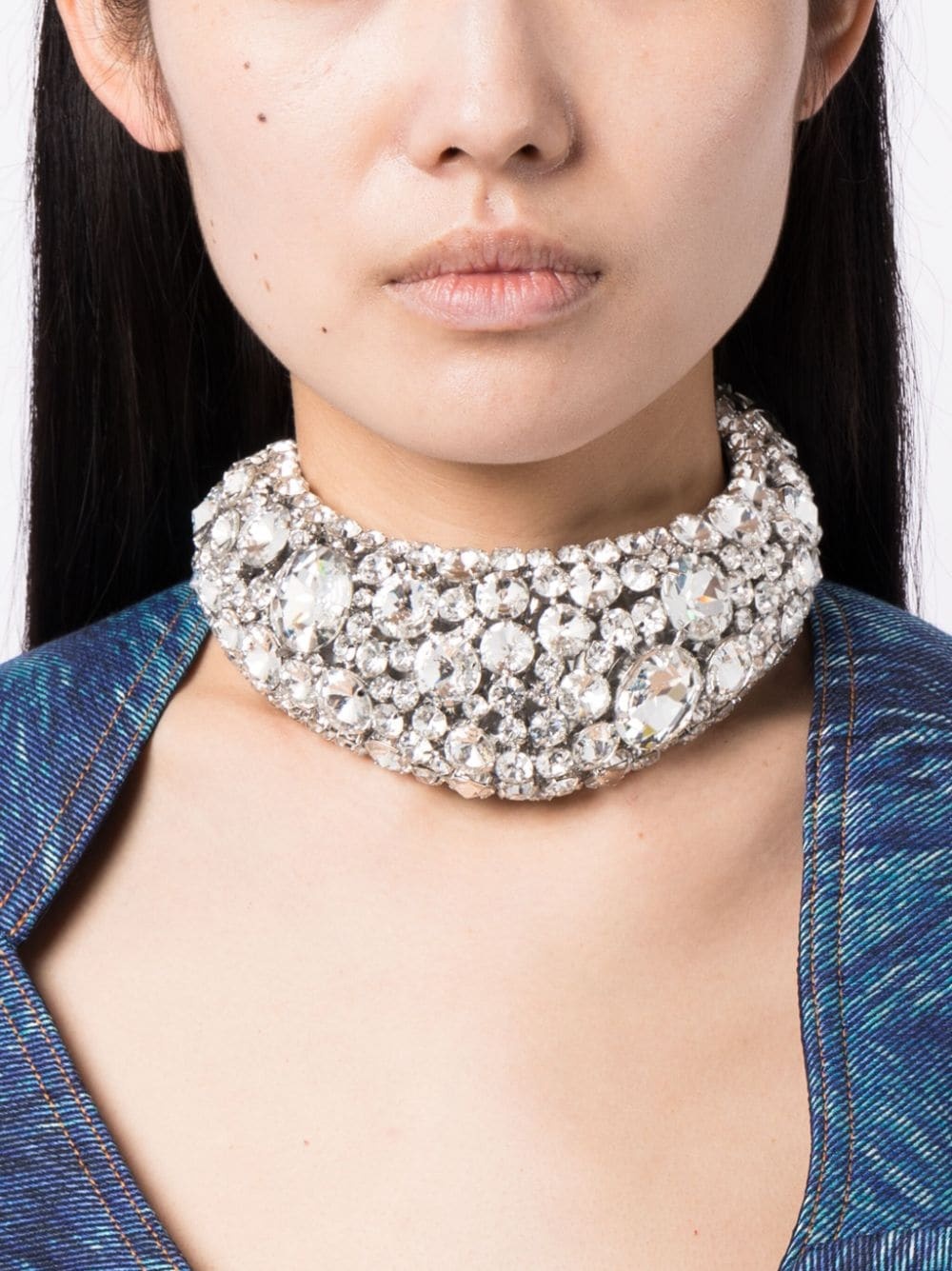 Crystal Bone choker necklace - 2