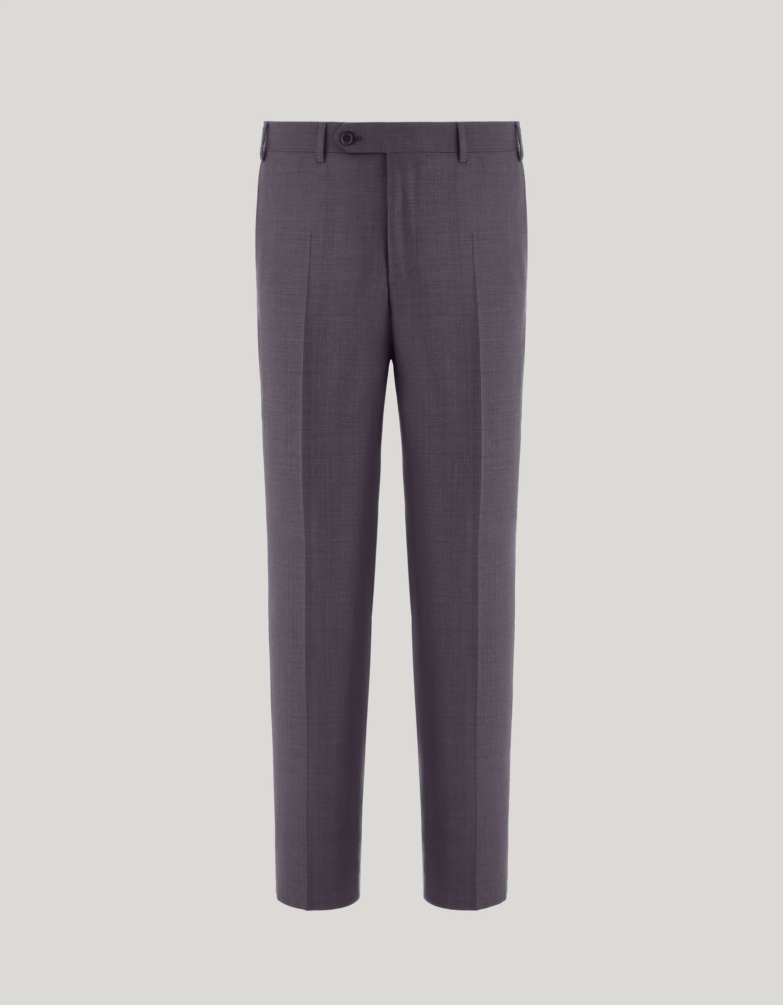 CHARCOAL GRAY HIGH-WAISTED PLEATLESS IMPECCABILE WOOL PANTS - 1