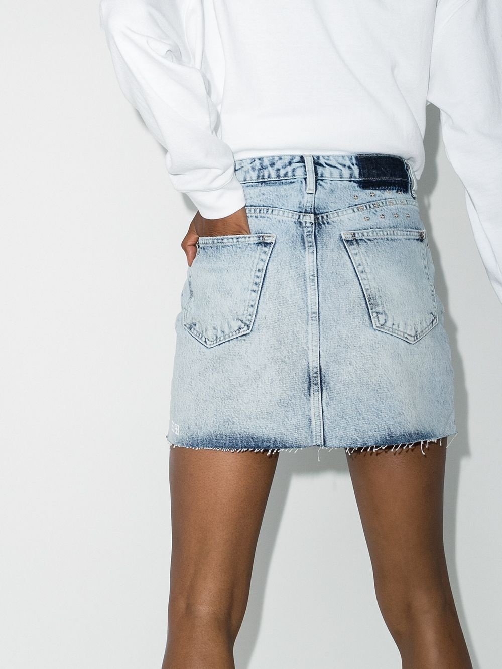 denim mini skirt - 3