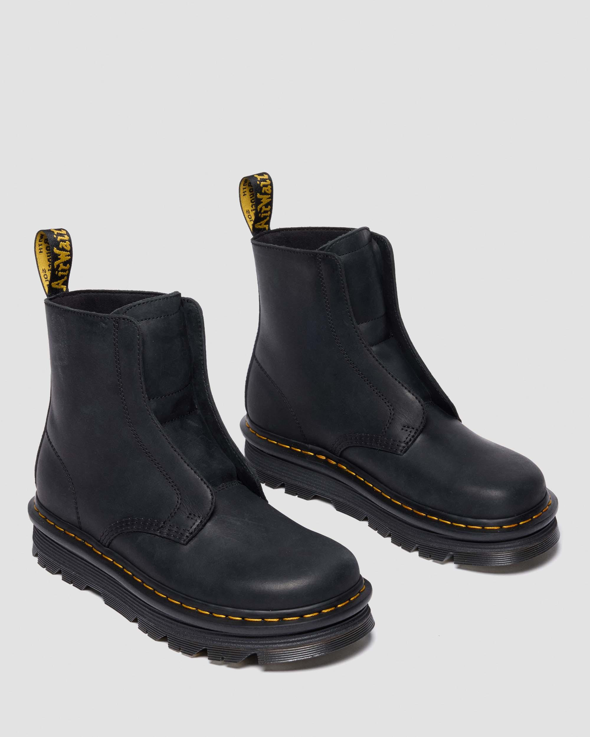 ZEBZAG LACELESS Slip On Leather Boots - 5