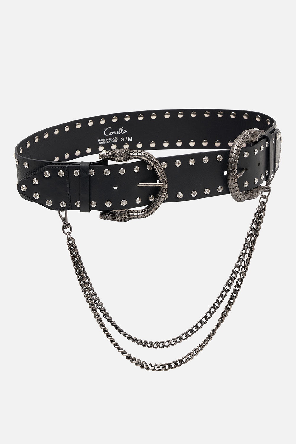 DOUBLE CROC LEATHER BELT - 1