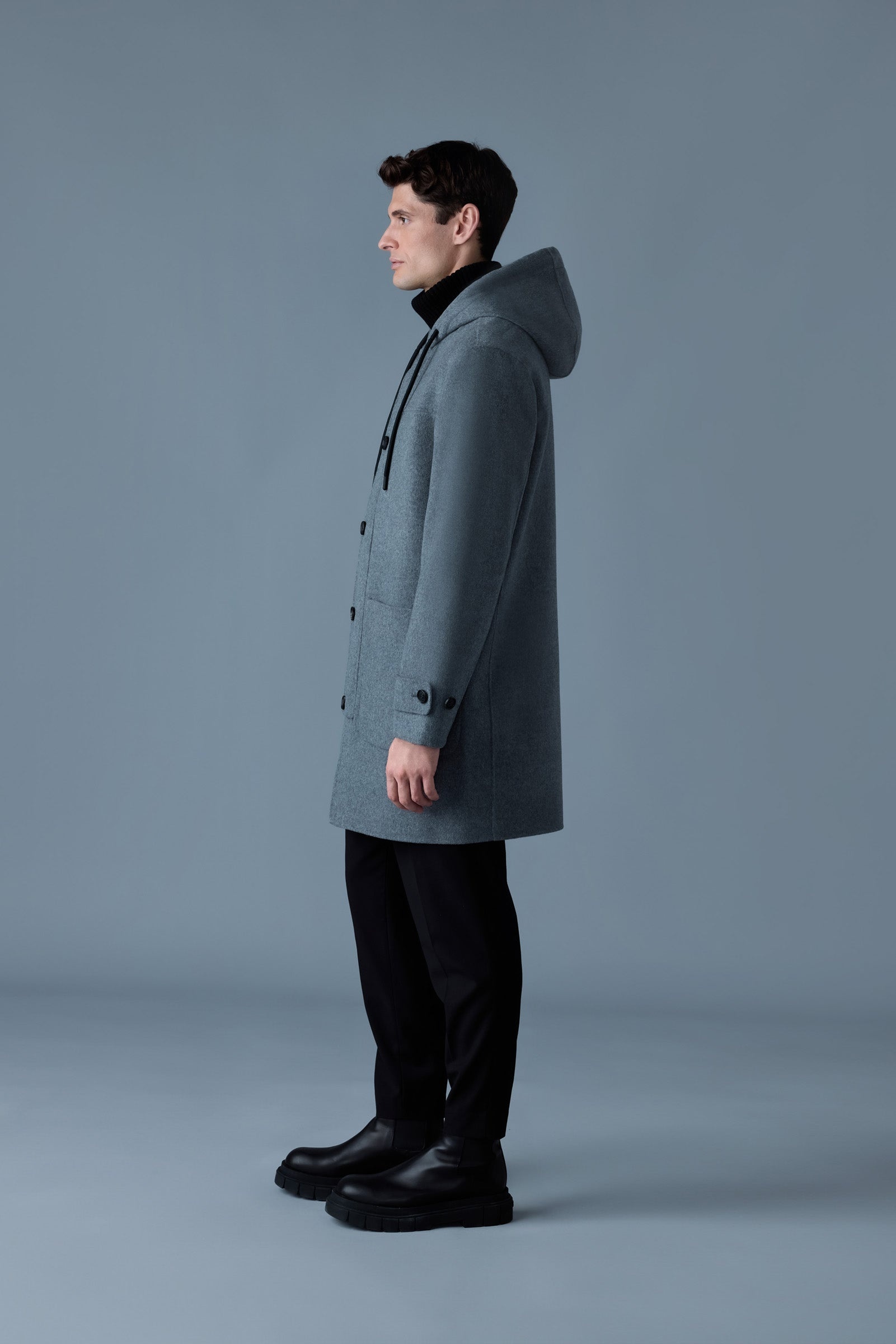 JOSHUA Double-Face Wool Long Coat - 3