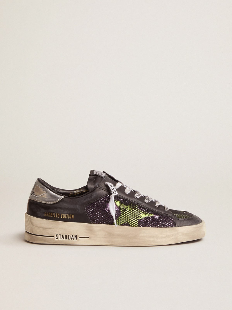 여성 LAB Limited Edition Stardan sneakers with glitter 및 형광 황색 세부 정보 - 1