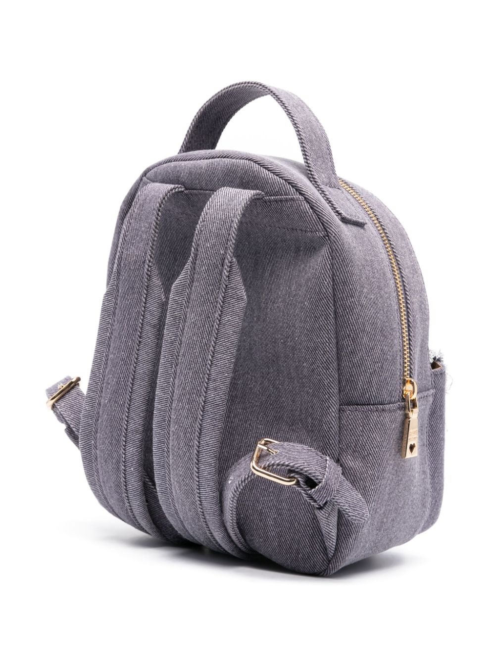 frayed denim backpack - 3