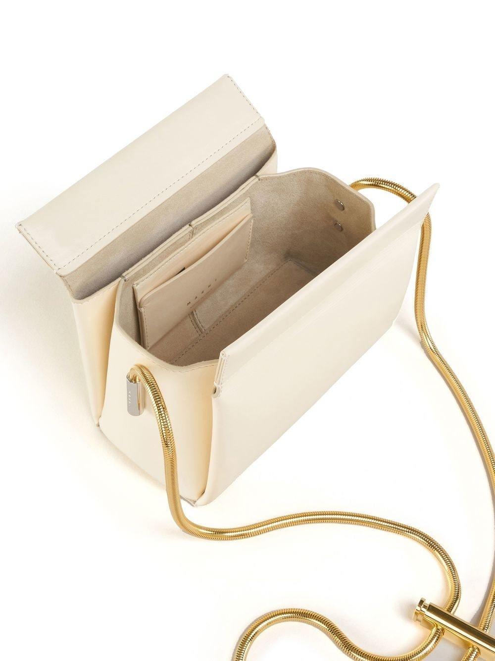round snake chain leather shoulder bag - 4