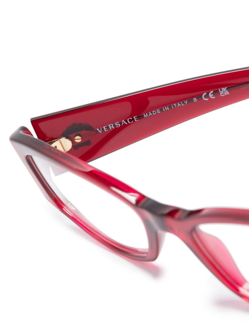 Medusa-plaque rectangle-frame glasses 3