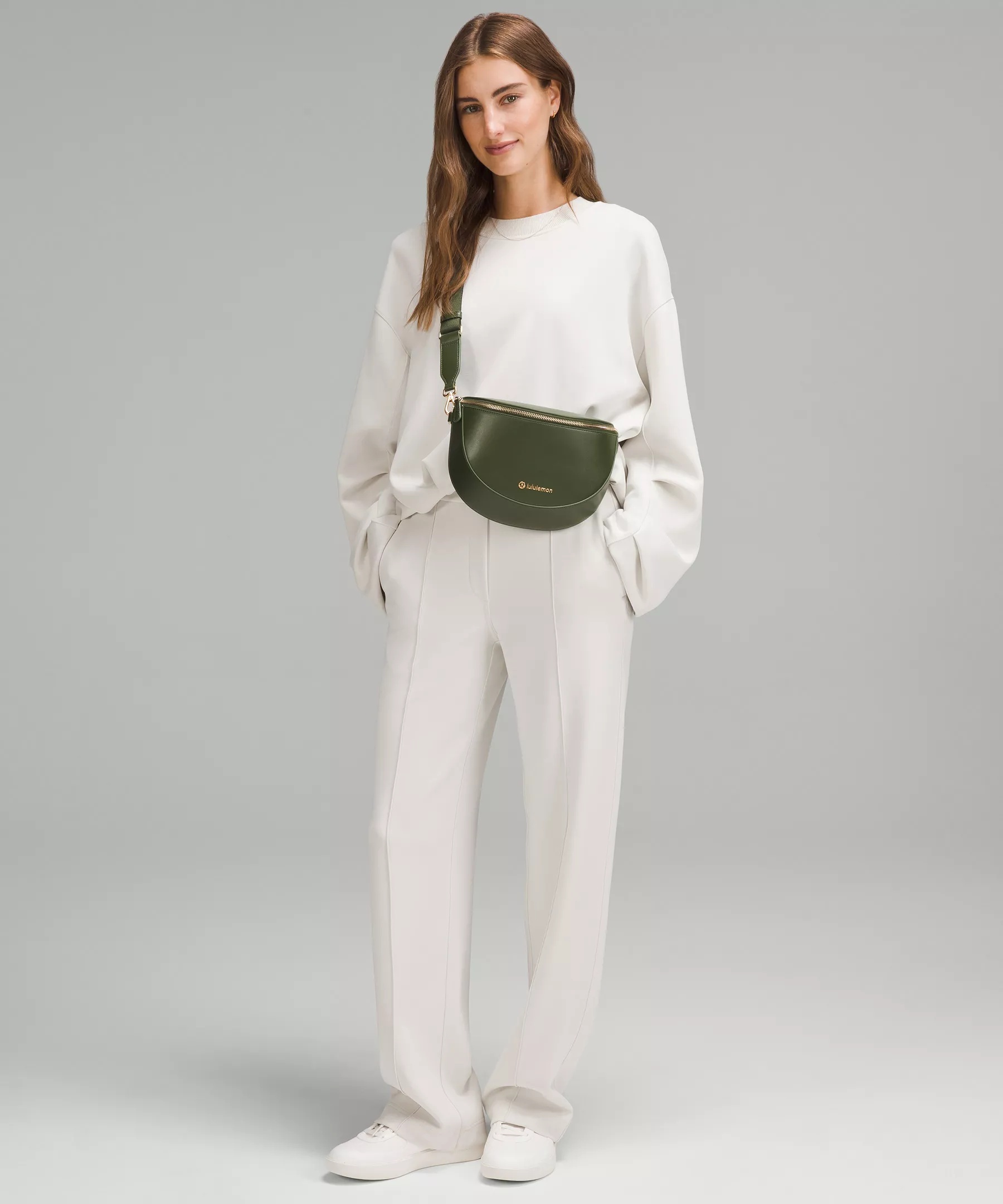 Cactus Material Saddle Crossbody Bag 2L - 2