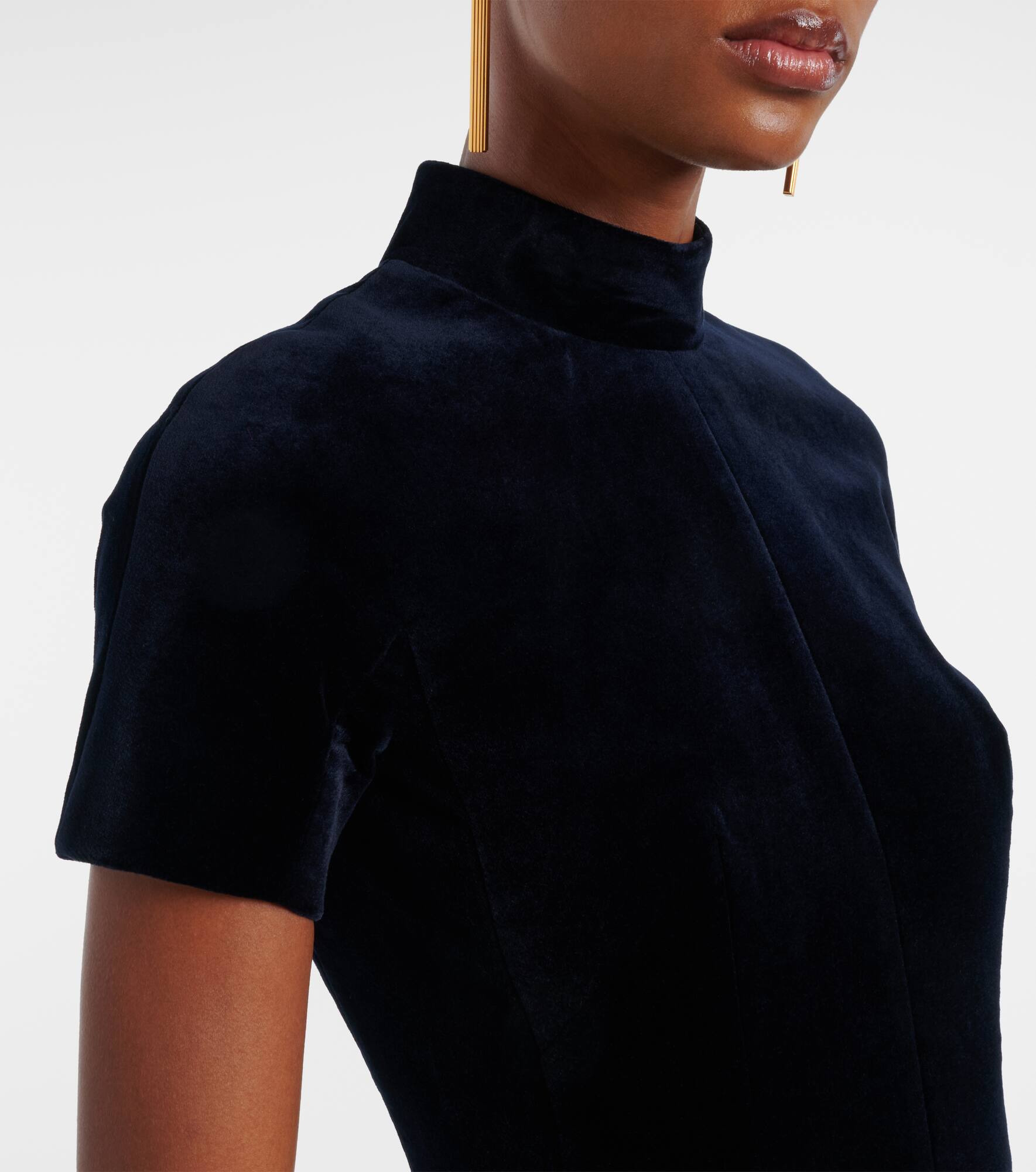 Malinda cotton velvet gown - 4