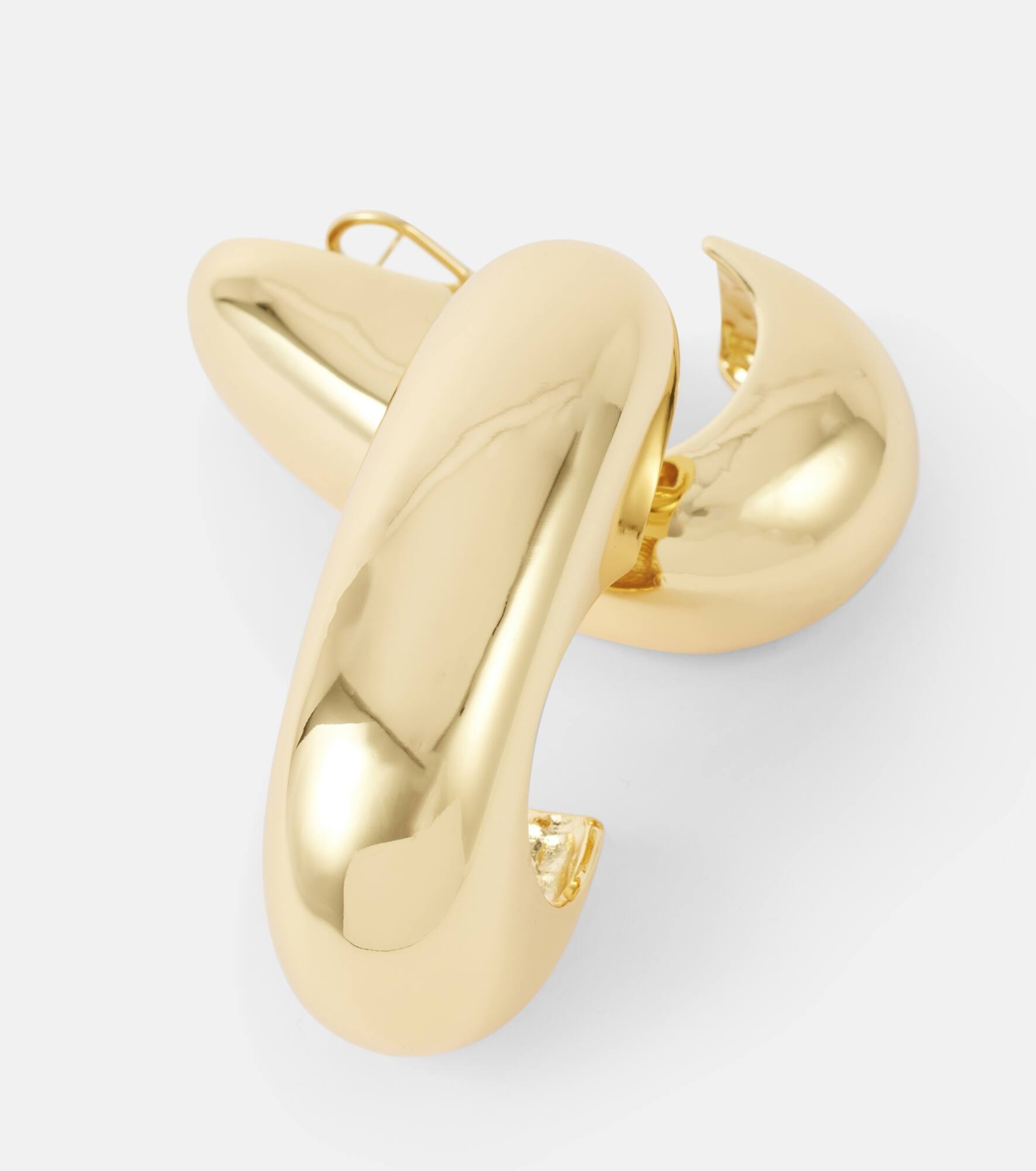 Nimah gold-plated hoop earrings - 4