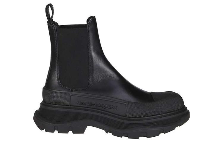 (WMNS) Alexander McQueen Chelsea Tread Ankle Boot 'Black' 635714WHZ611081 - 2