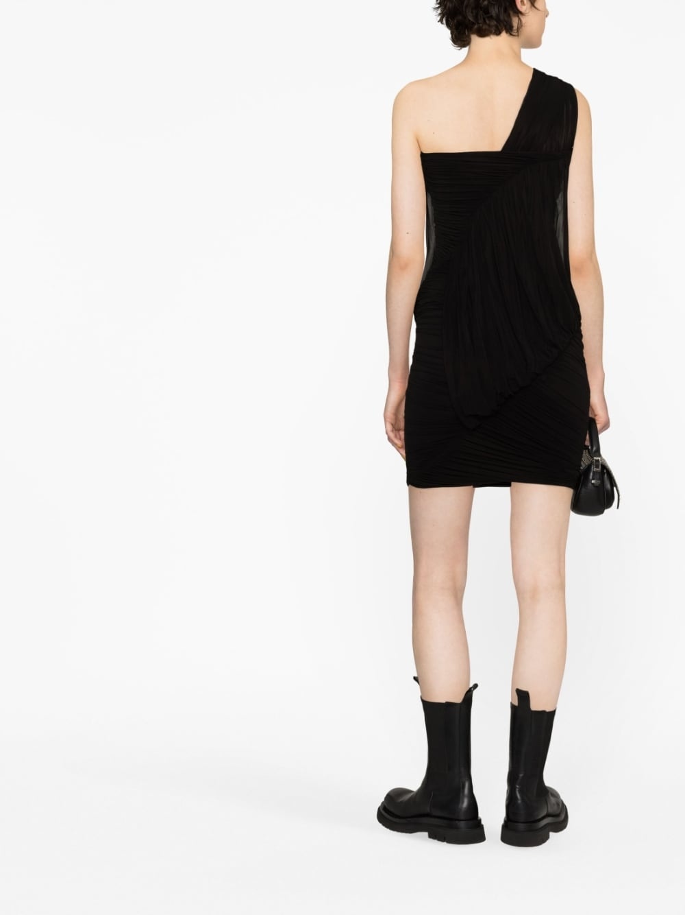 one-shoulder ruched minidress - 3