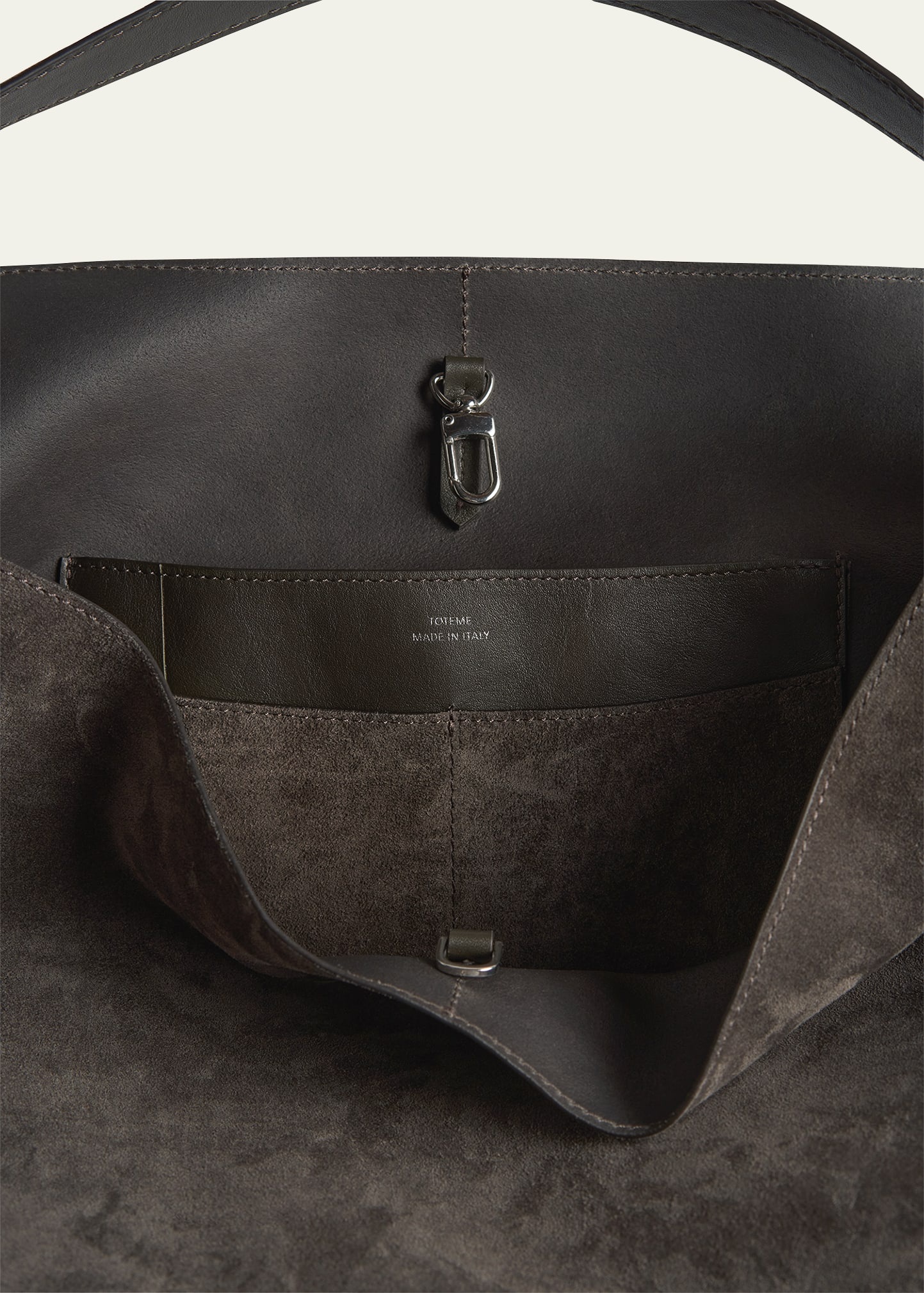 Large Belted Suede Tote Bag - 4