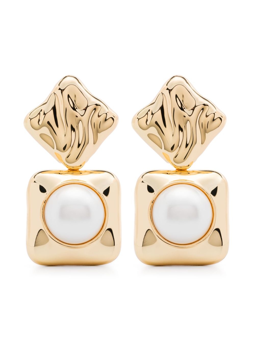 pearl tiered earrings - 1