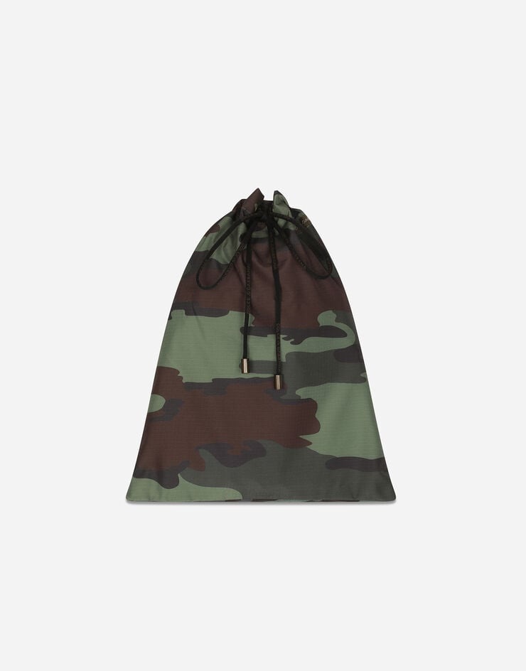 Mid-length swim trunks with camouflage patchwork design - 6