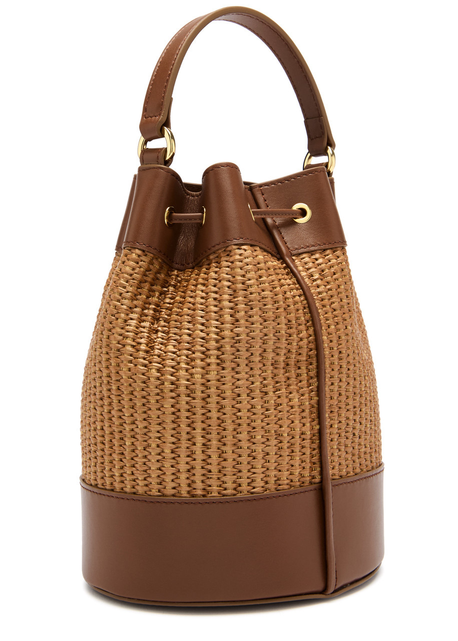 Gianvito Rossi Marbella Raffia and Leather Bucket bag - 2