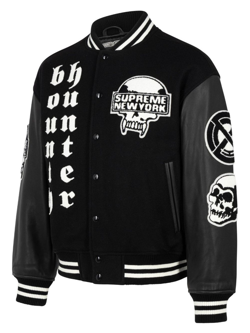 Supreme Bounty Hunter "Black" varsity jacket outlook