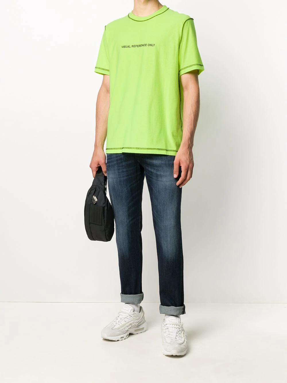 contrast stitch reversible T-shirt - 2