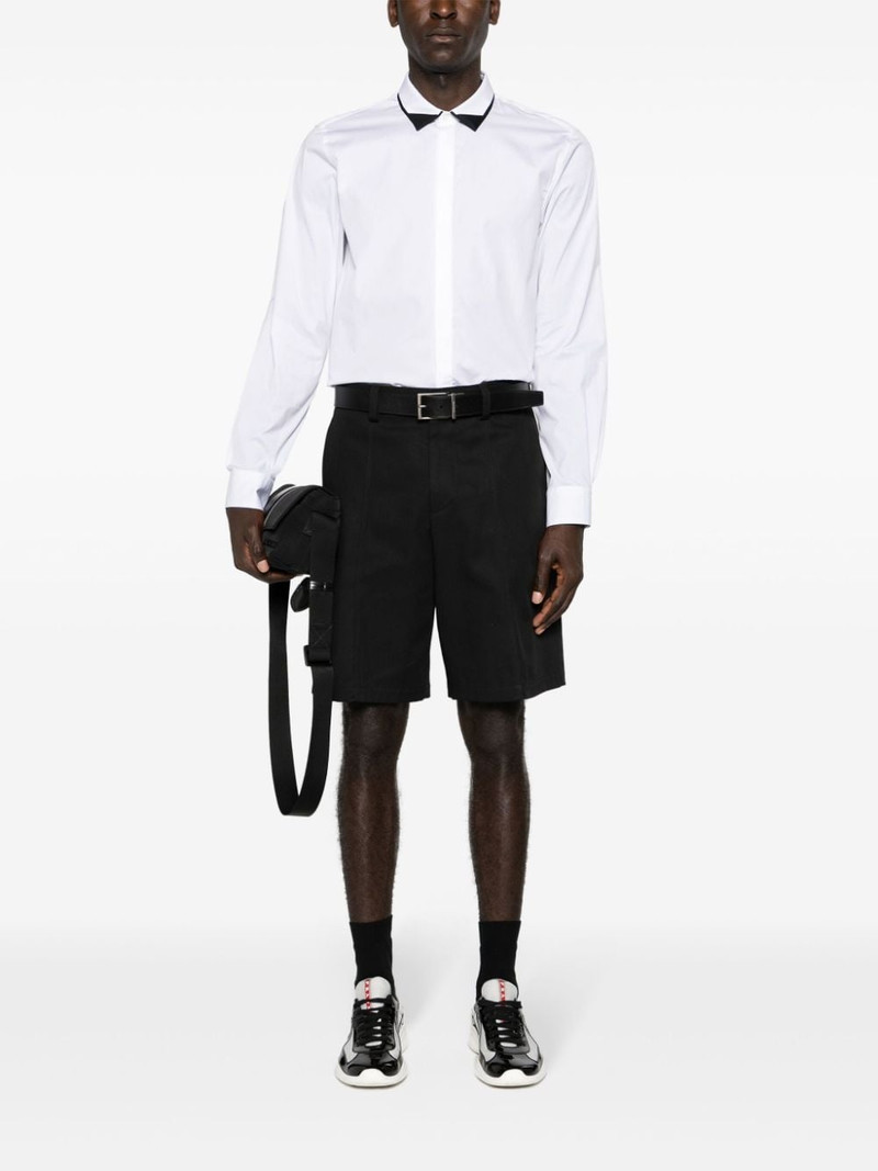 Neil Barrett contrasting-collar cotton shirt outlook