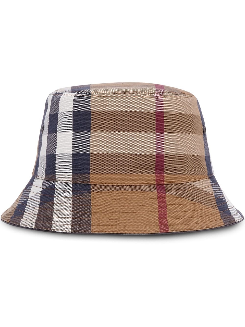 check cotton-canvas bucket hat - 1