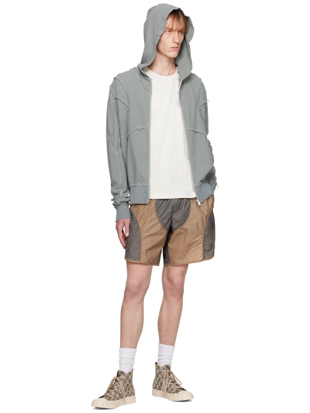 Beige Jordan Barrett Edition Boxing Shorts - 4
