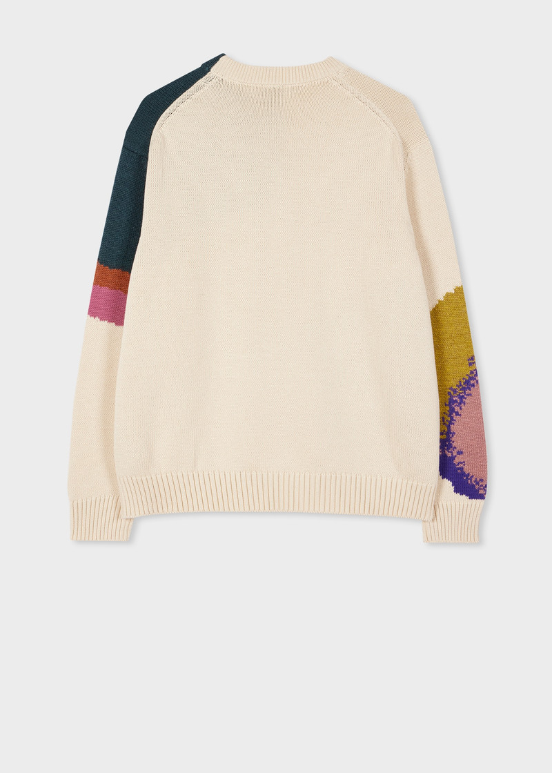 Paul Smith Women's Ivory 'Polar Lights' Jacquard Knitted Jumper outlook