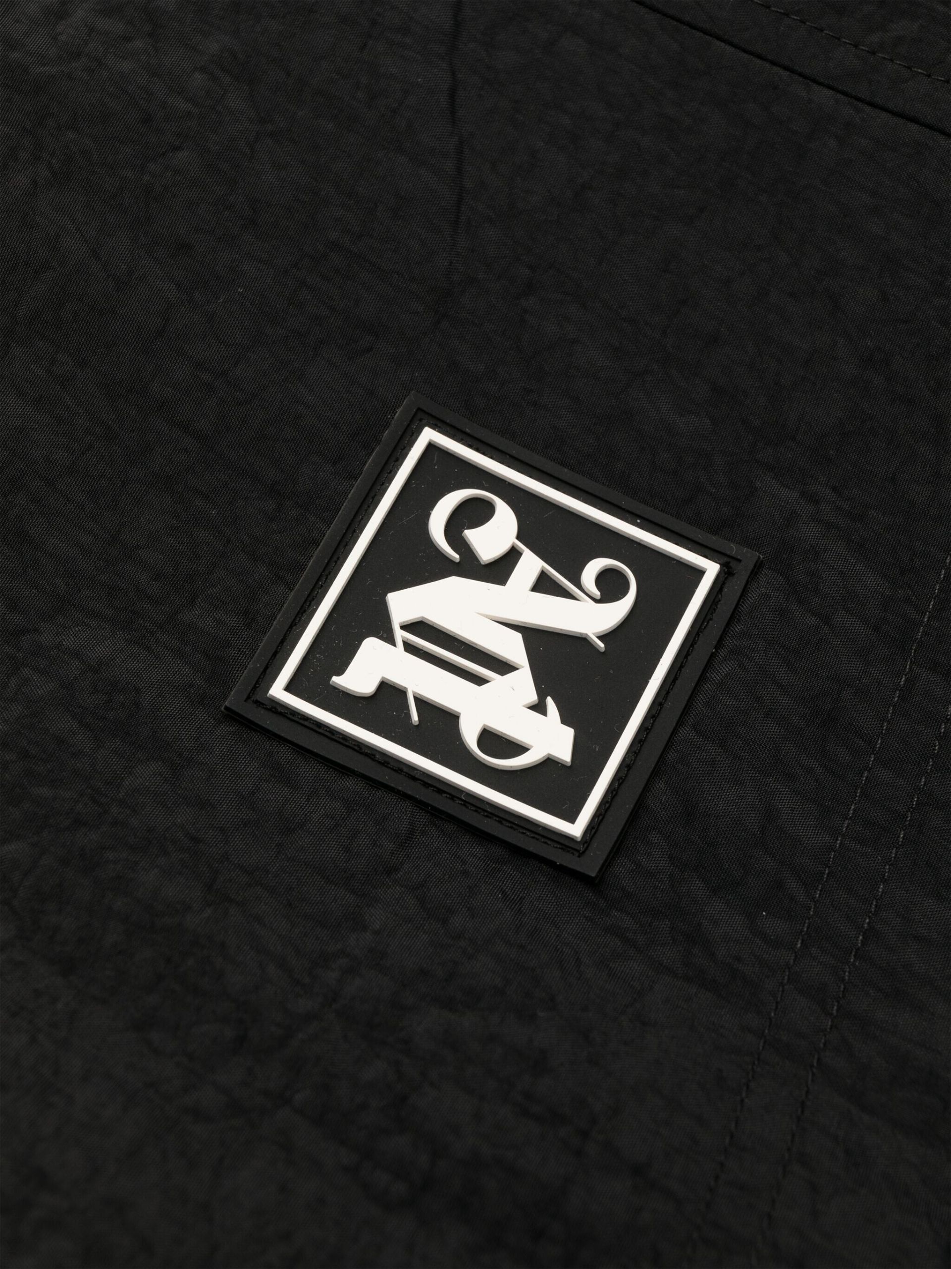 Black monogram patch swim shorts - 3