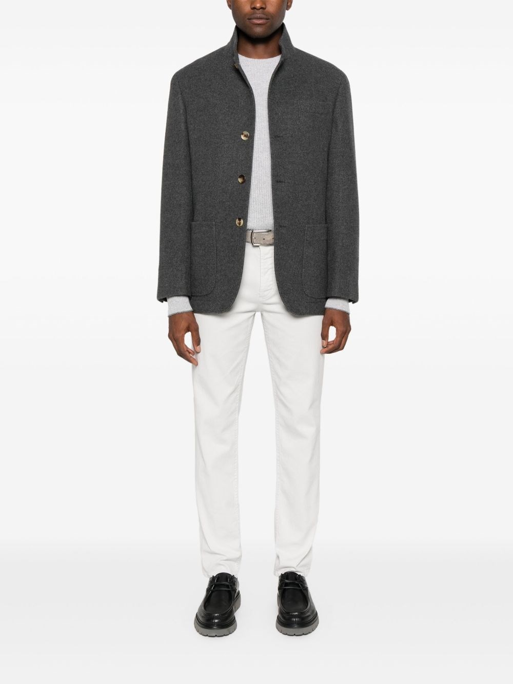 Cashmere single-breasted jacket - 2