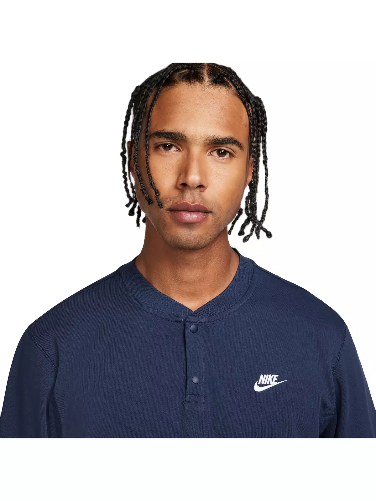 Men's Sportswear Club Henley Long-Sleeve Shirt - 3