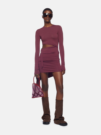 THE ATTICO DARK GRAPE MINI DRESS outlook