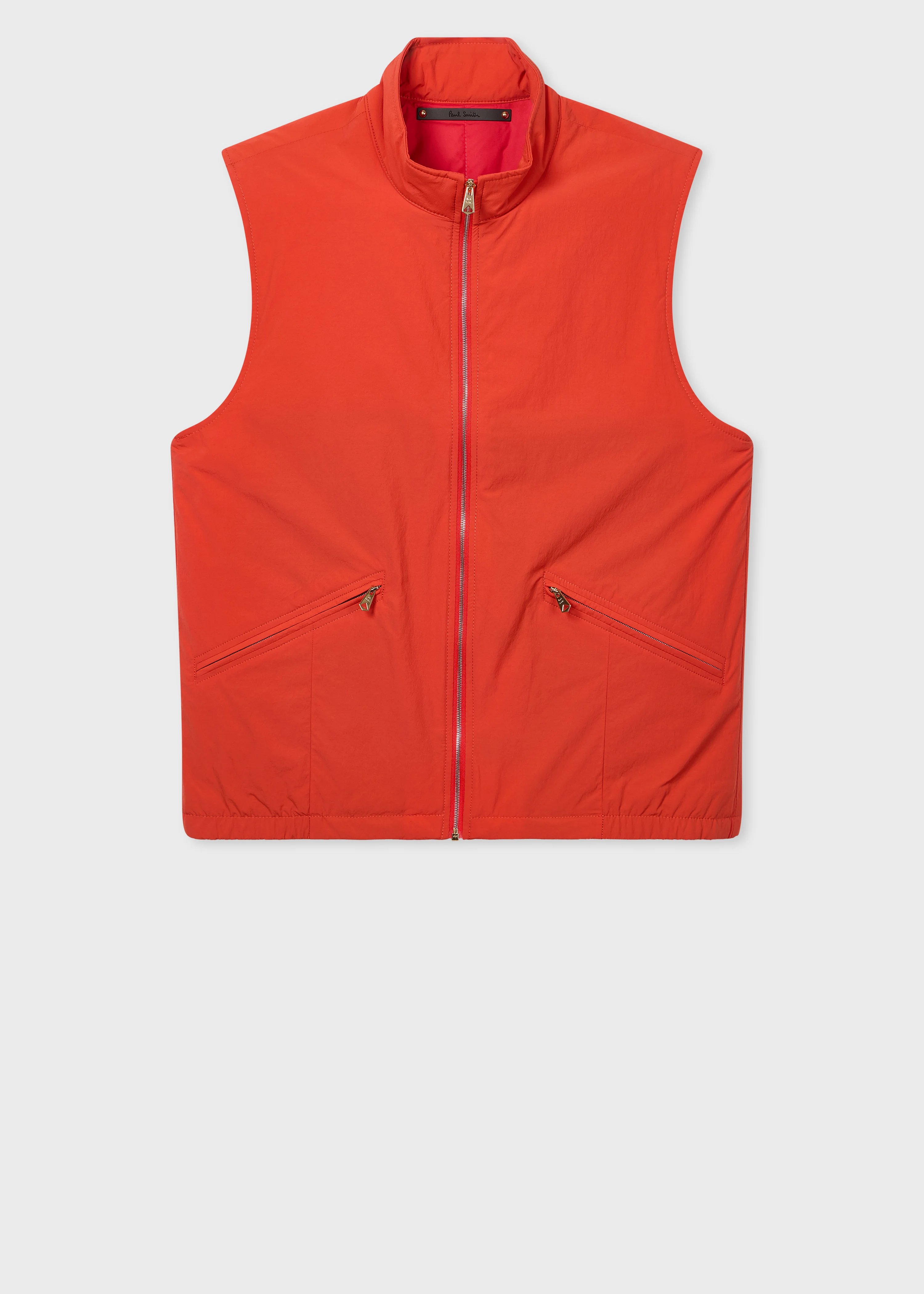 Orange Cotton-Blend Gilet - 1