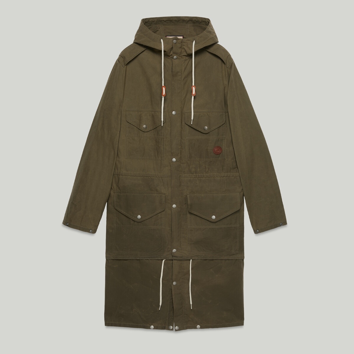 Waxed cotton adjustable length jacket - 8