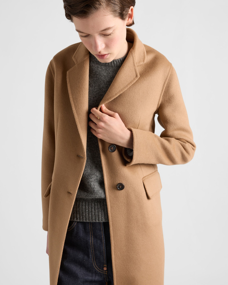 Single-breasted cashgora coat 4