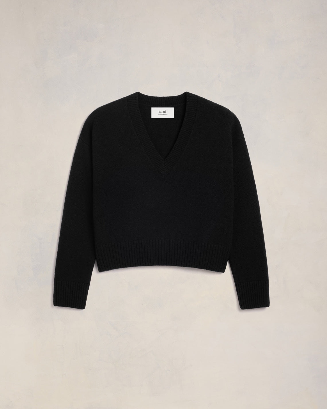 CROPPED V NECK SWEATER - 1