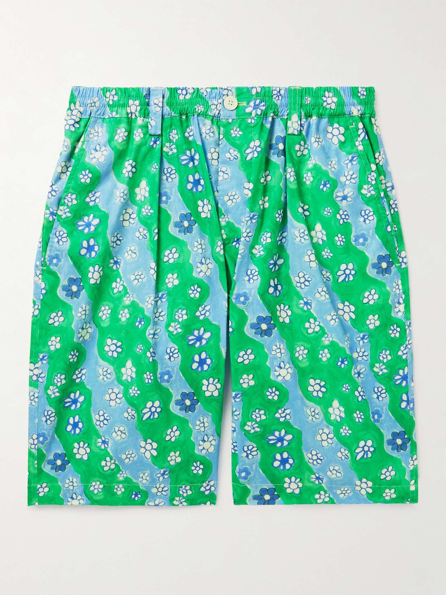Straight-Leg Floral-Print Cotton-Poplin Shorts - 1